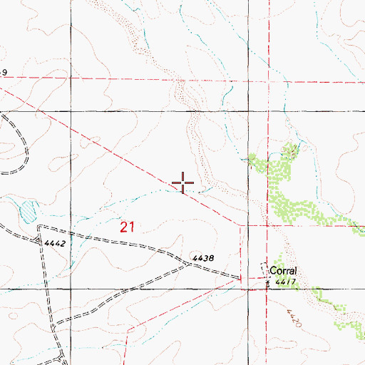 Topographic Map of Antelope Wash, AZ