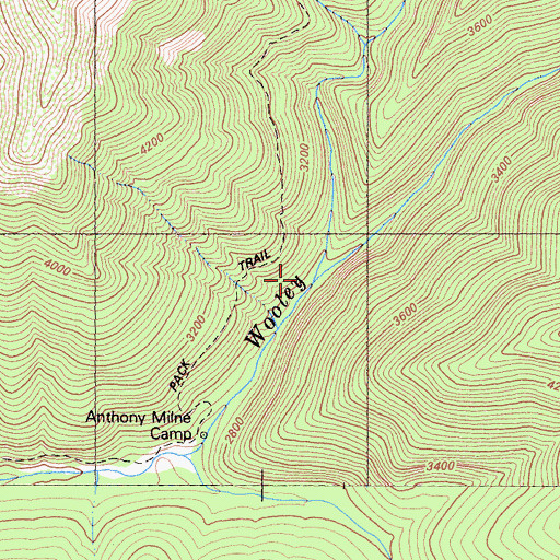 Topographic Map of Big Elk Fork, CA