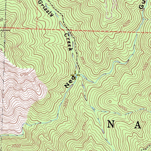 Topographic Map of Big Grizzly Creek, CA