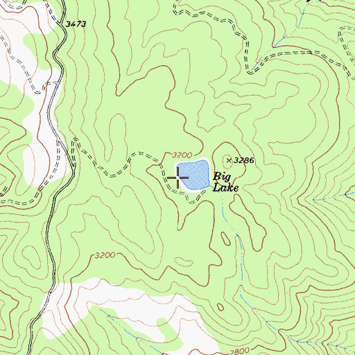 Topographic Map of Big Lake, CA
