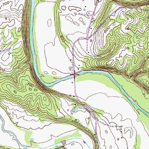 Topographic Map of Knights Bridge, KY