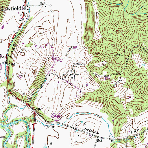 Topographic Map of Strohmeier Campground (historical), KY