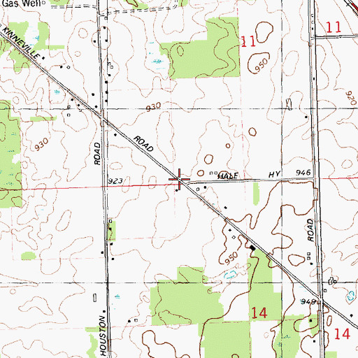 Topographic Map of Hamlin District Number Fifteen School Historical Marker, MI