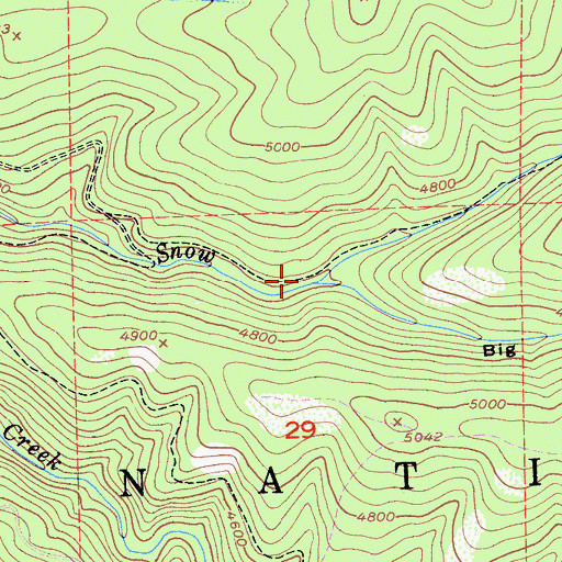 Topographic Map of Big Pebble Canyon, CA