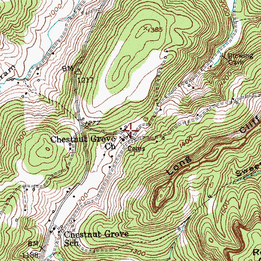 Topographic Map of Whitson Mill (historical), KY