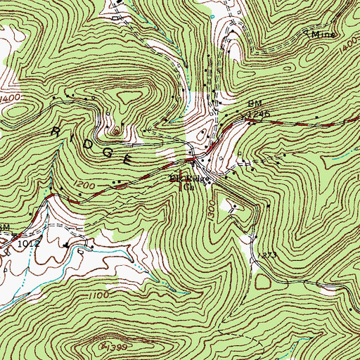 Topographic Map of Wither Cemetery, KY
