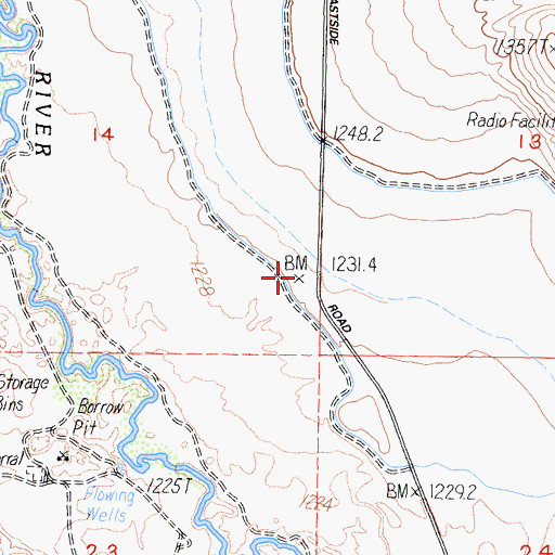 Topographic Map of Bigelow (historical), CA