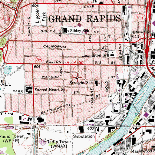 Topographic Map of Servants Community Reformed Church, MI
