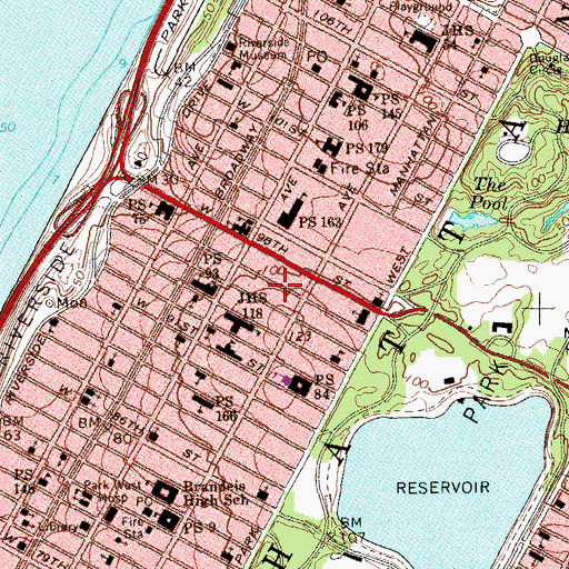 Topographic Map of The Studio School, NY