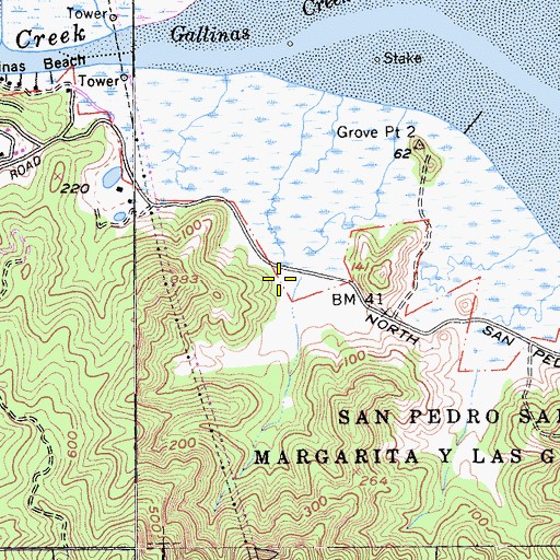 Topographic Map of China Camp State Park, CA