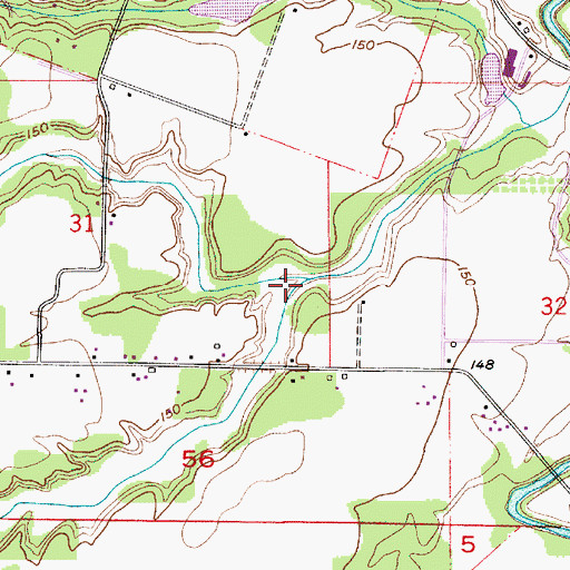 Topographic Map of Sam Brown Creek, OR