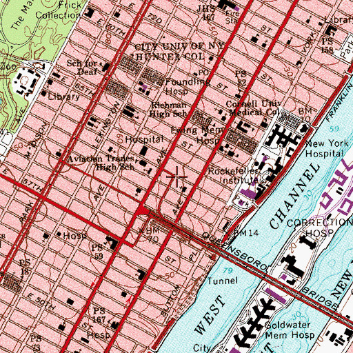 Topographic Map of Martha Graham School of Dance, NY