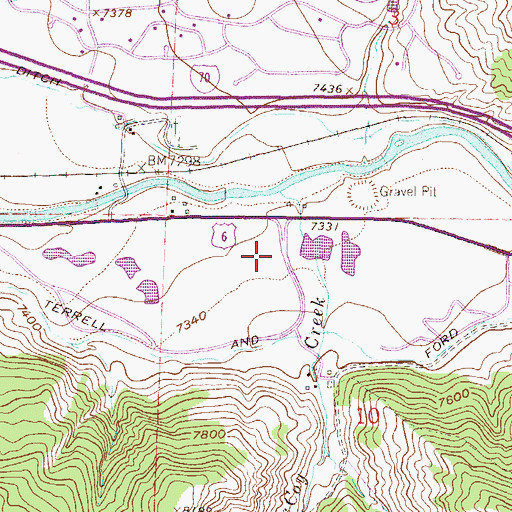 Topographic Map of Country Club of the Rockies, CO