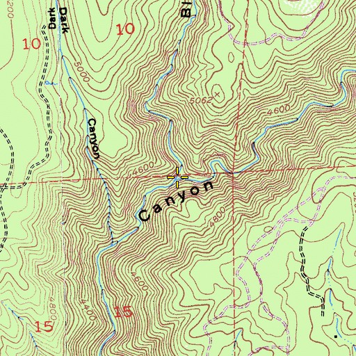 Topographic Map of Black Canyon, CA