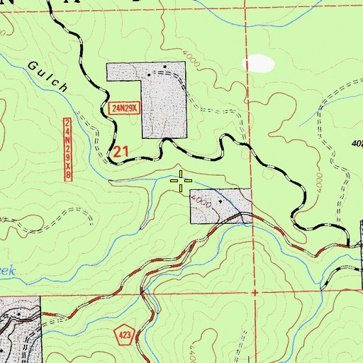 Topographic Map of Black Gulch, CA