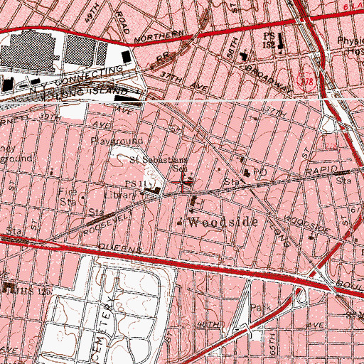 Topographic Map of Mozart Music Studio, NY