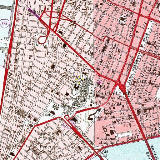 Topographic Map of Collect Pond (historical), NY