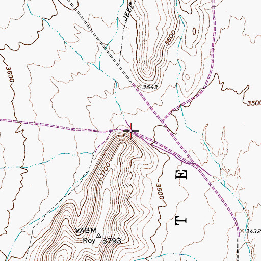Topographic Map of Fran Ridge, NV