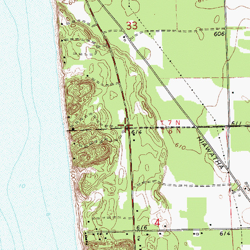 Topographic Map of Indian Cemetery, MI