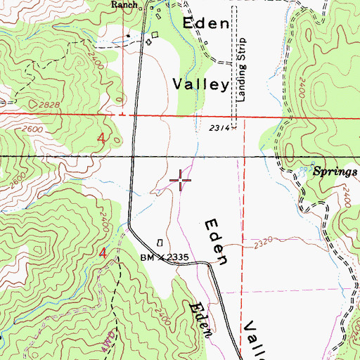 Topographic Map of Blacksmith Creek, CA