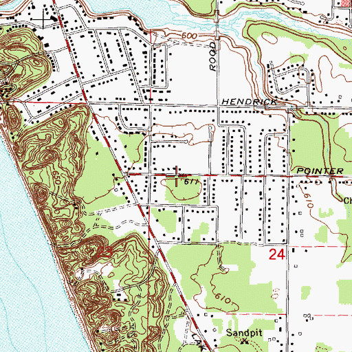 Topographic Map of Unity Reformed Church, MI
