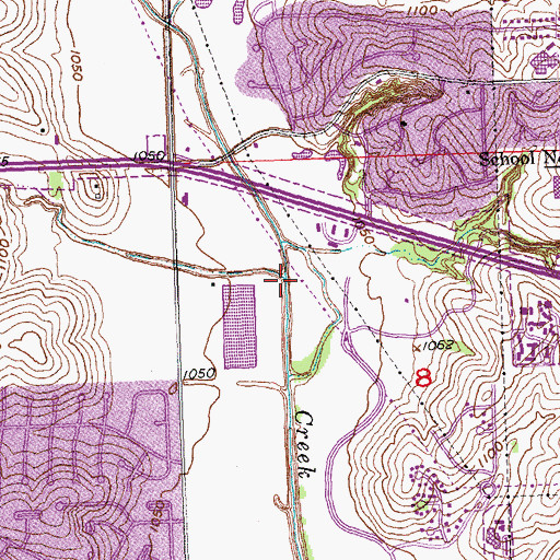 Topographic Map of Eagle Run Creek, NE