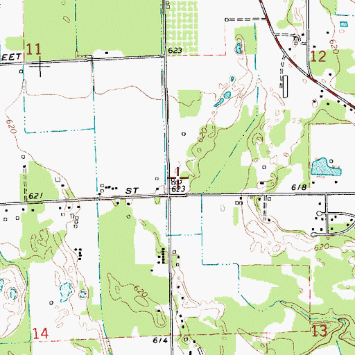 Topographic Map of Great Lakes Elementary School, MI