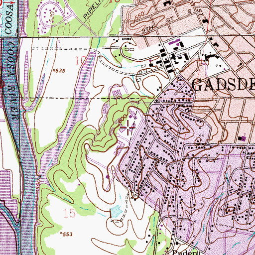 Topographic Map of Browder Hall, AL