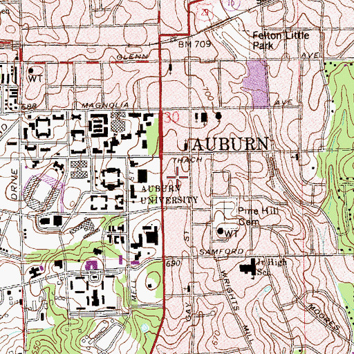 Topographic Map of Dixon Conference Center, AL