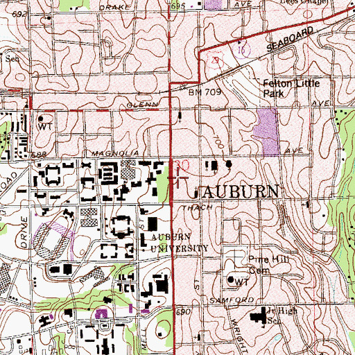 Topographic Map of Ingram Hall, AL