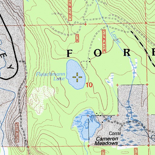 Topographic Map of Blue Lake, CA