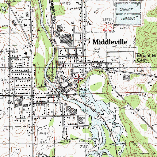 Topographic Map of Most Holy Rosary Church, MI