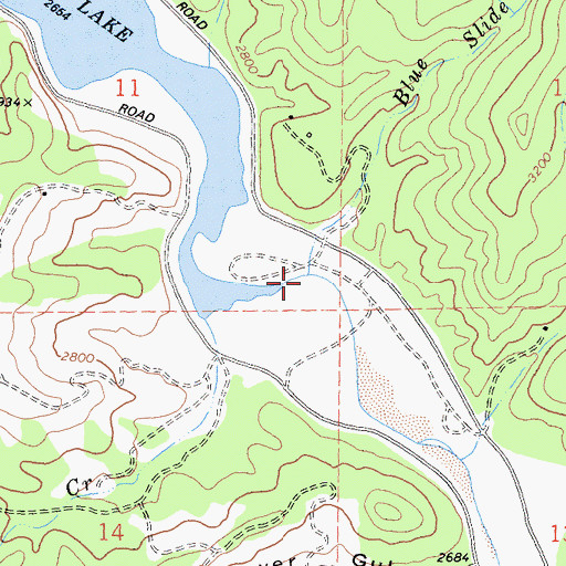 Topographic Map of Blue Slide Creek, CA
