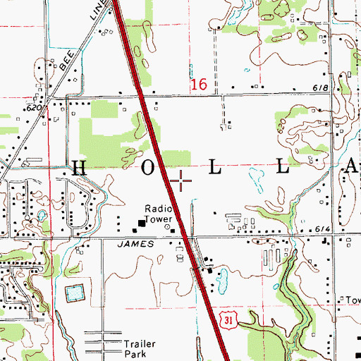 Topographic Map of Westshore Mall, MI