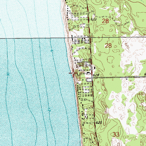 Topographic Map of Rosabelle Beach, MI
