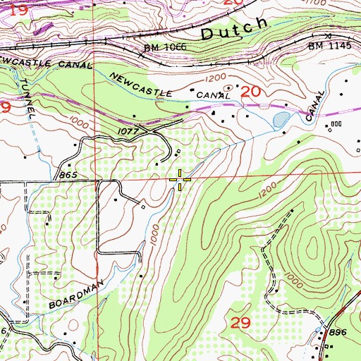 Topographic Map of Boardman Canal, CA