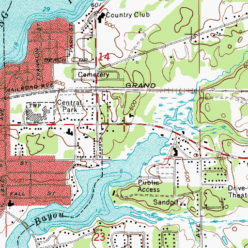 Topographic Map of Spring Lake Wesleyan Church, MI