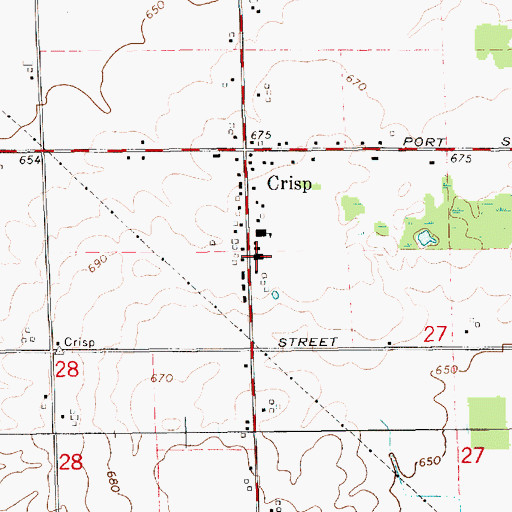Topographic Map of South Olive Christian Church, MI