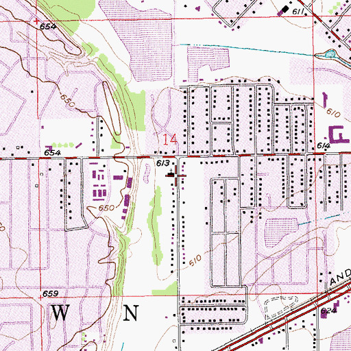 Topographic Map of Twelfth Avenue Christian Church, MI