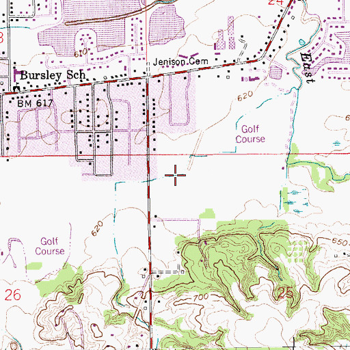 Topographic Map of Jenison Bible Church, MI