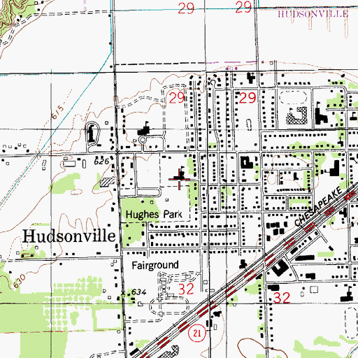 Topographic Map of Park Elementary School, MI