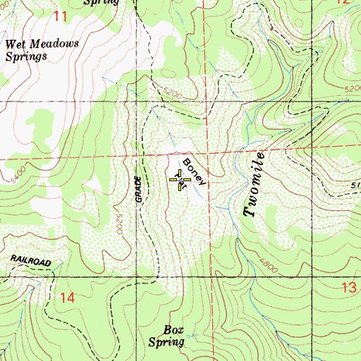Topographic Map of Bone Flat, CA