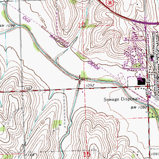 Topographic Map of Hanover Creek, NE