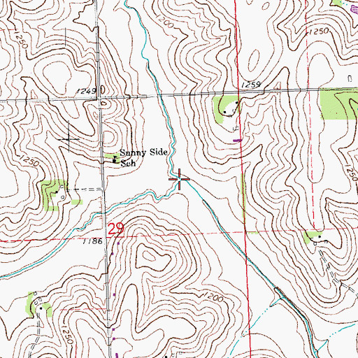 Topographic Map of Sachs-Palmer Creek, NE