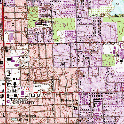 Topographic Map of Children's Home Montessori School, FL