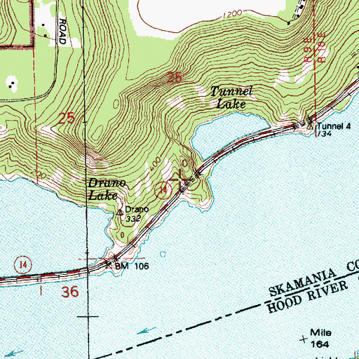 Topographic Map of Tunnel No. 1, WA