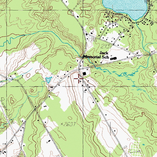 Topographic Map of Living Waters Christian Church, ME