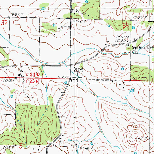 Topographic Map of Pleasant Hill Church (historical), MO