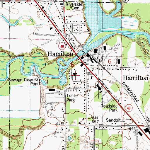 Topographic Map of Haven Reformed Church, MI