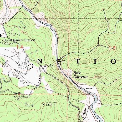 Topographic Map of Box Canyon, CA